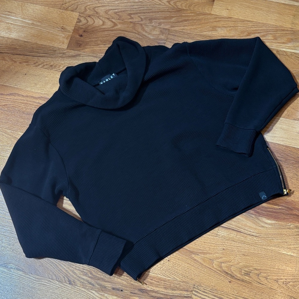 Varley Black Cowl Neck Sweater